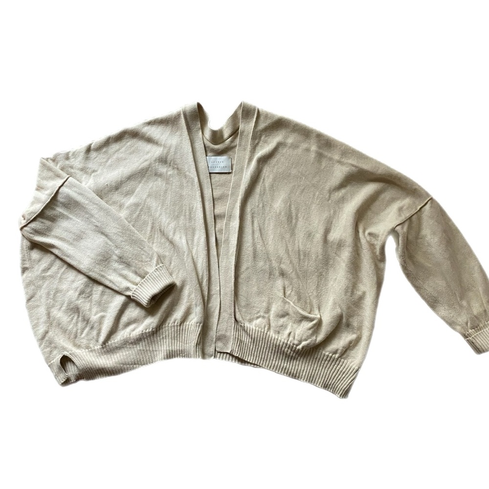 Lauren Manoogian Cotton Cream Cardigan Sweater size 2